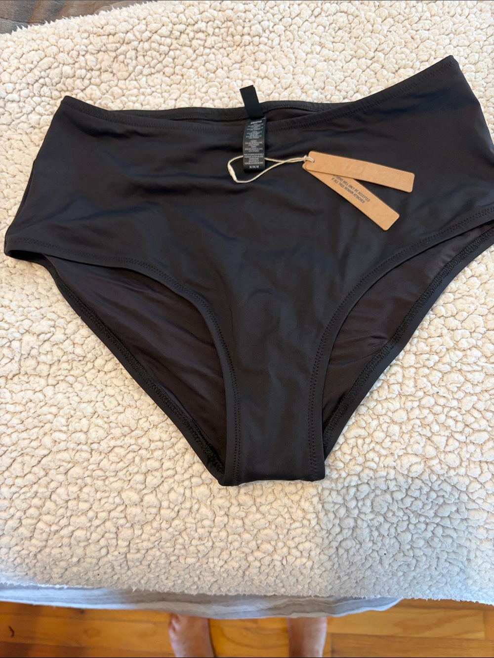 SKIMS Black High Waist Bikini Bottoms
